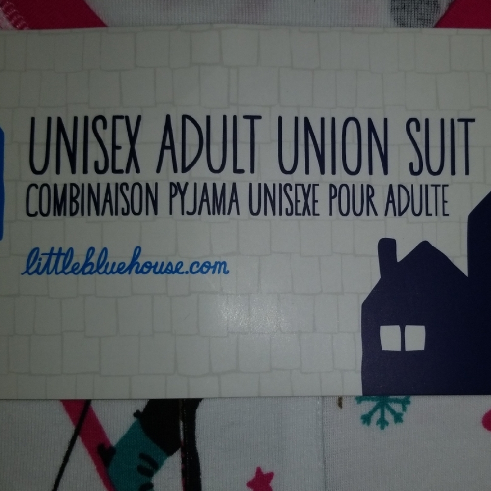 Hatley Union Suit Adult M Lodge Little Blue House - Picture 5 of 8